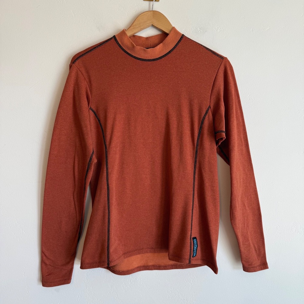Melanzana Micro Grid Base Layer Rust Thermal Fleece Gorpcore Hiking Outdoor L